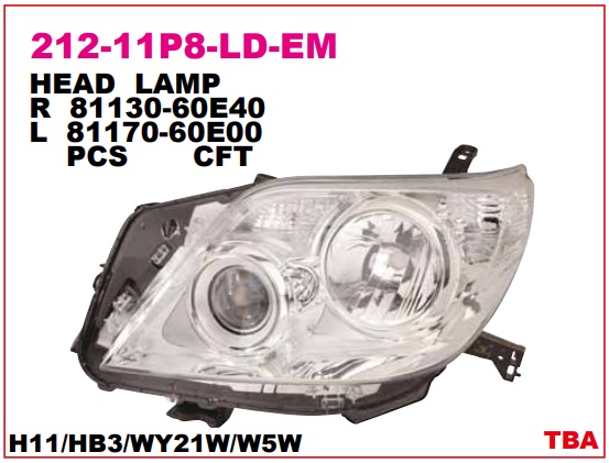 Фара Toyota LC150 Prado после 2009г., правая - DEPO/212-11P8R-LD-EM