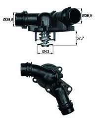 Термостат BMW E38 (корпус+прокладка) - WAHLER/432697D