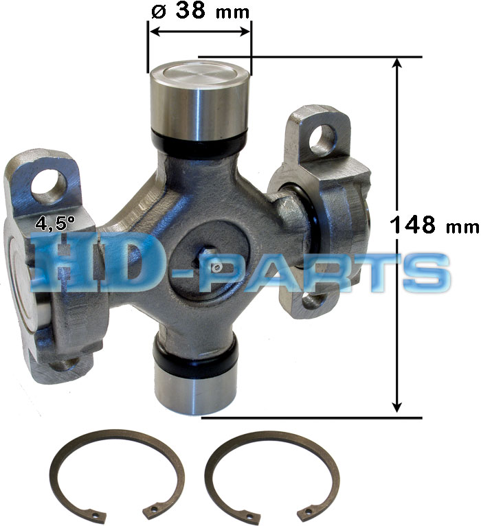 Крестовина 38х148 4,5 град. 2 чашки SCANIA BUS - HD Parts/306030