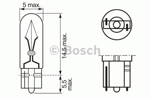 Лампа 24V 1,2W W2X4,6d - BOSCH/1987302504