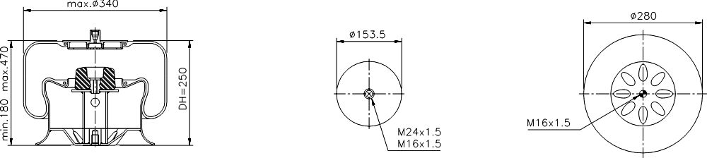 Пневморессора 4737NP25 MB метал. стакан - GOODYEAR/SPRINGRIDE/9539