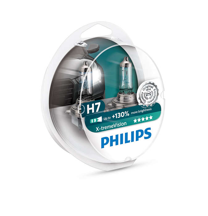 Лампа H7 12V 55W PX26d X-tremeVision +130% (комплект 2шт.) - PHILIPS/12972XVS2