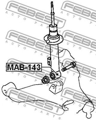 Сайлентблок переднего амортизатора MITSUBISHI PAJERO/MONTERO SPORT - FEBEST/mab143