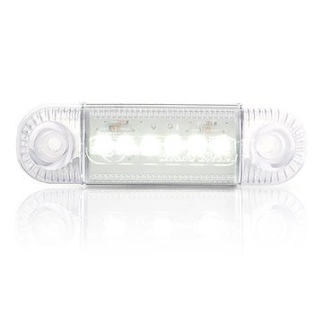 Фонарь габаритный LED 24V/12V/6LED передний белый, 84x24x25 мм - WAS/558W76.2