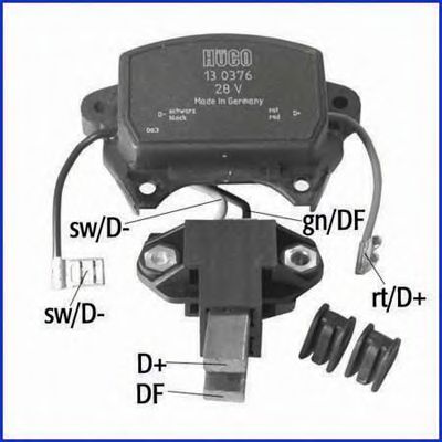 Реле регулятор генератора 28V VOLVO 2 провода (для VALEO) - HUCO/130376