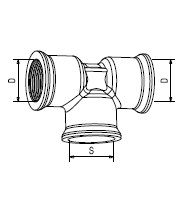 Тройник внутр. М12х1,5/P5/М12х1,5 - RAUFOSS/6236805