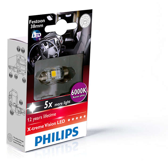Лампа LED 24V 1W SV8,5 Fest 10.5x38, X-treme Ultinon - PHILIPS/249446000KX1