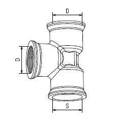 Тройник внутр. М16х1,5/М16х1,5/P5 - RAUFOSS/6236834