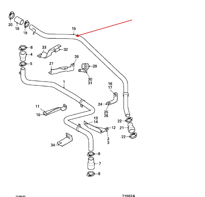 Труба охлаждения ретардера DAF - DAF/1426755