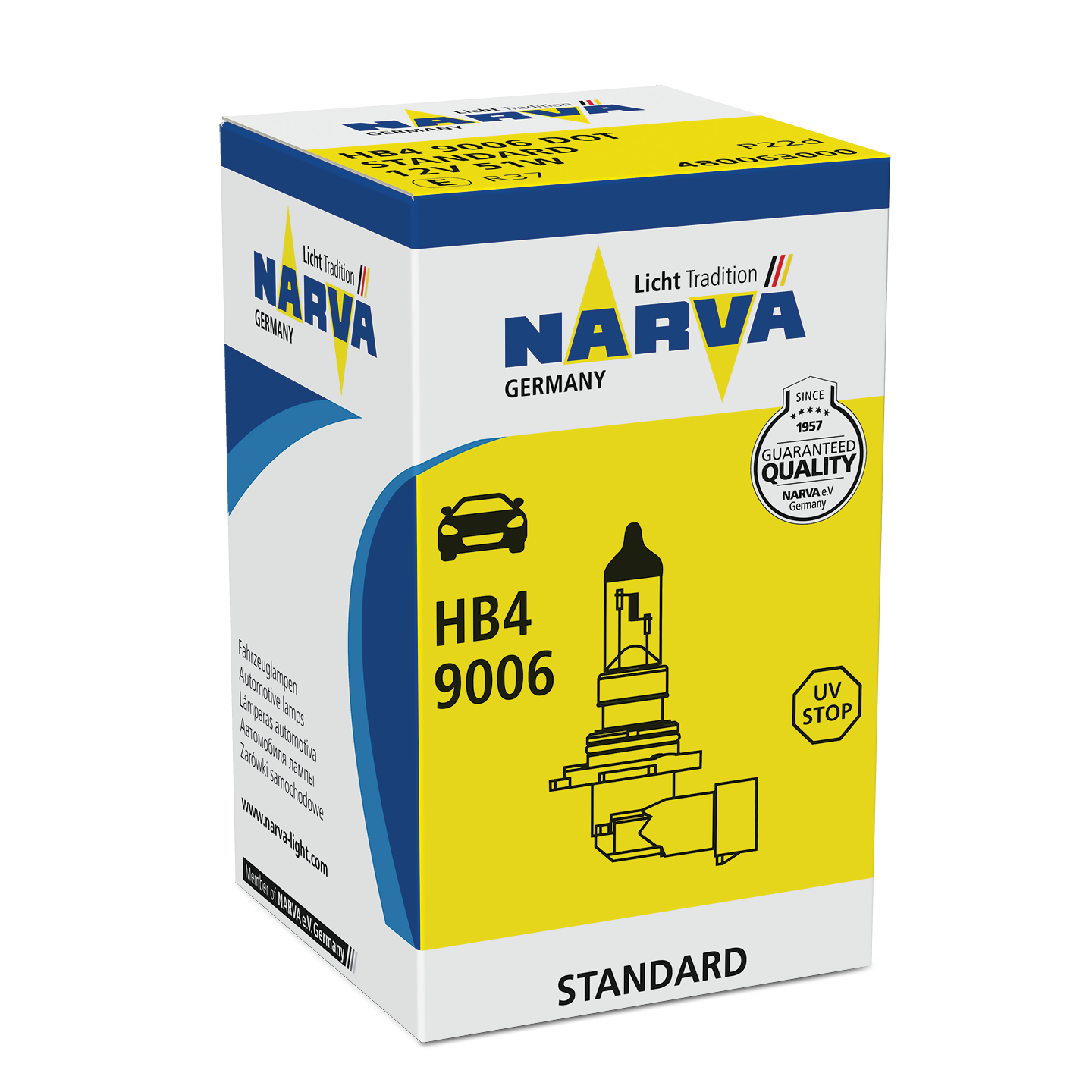Лампа HB4 12V 51W P22d - NARVA/48006