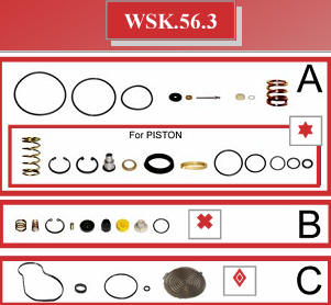 Р/к клапана EBS прицепа Wabco 97100230.../80.. - TRUCKTECHNIC/WSK563