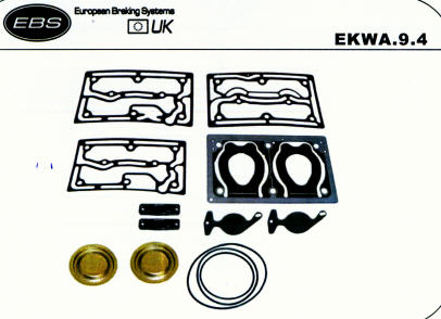 Р/к компрессора WABCO 9125120080 VOLVO (прокладки+клапан+пластины) - EBS/EKWA94