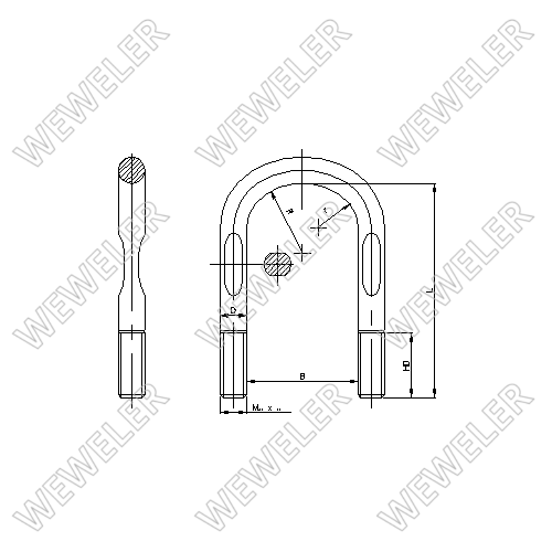 Стремянка М24х125 h=340 - WEWELER/B179M24A108