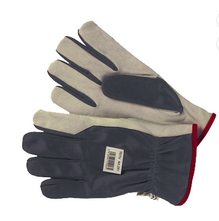 Перчатки, размер - 10, серые/ладонь-серая утепленные - Tetu/251