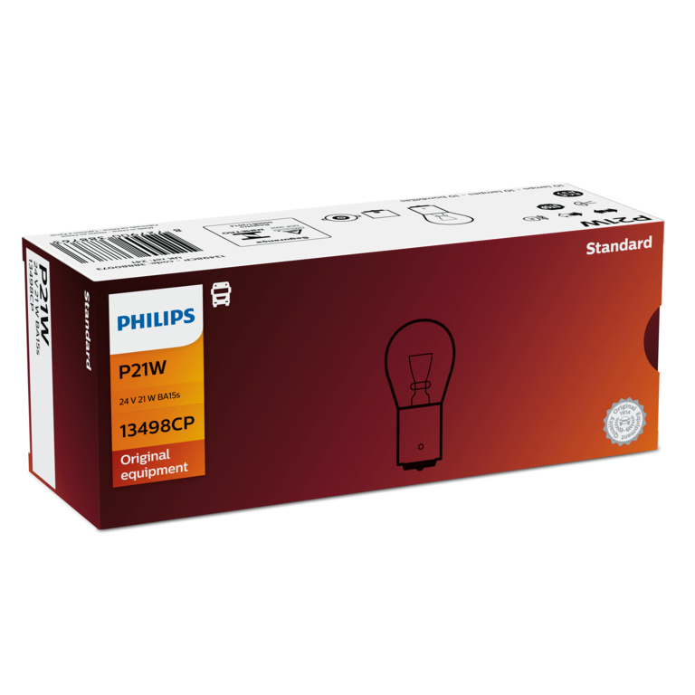 Лампа 24V P21W BA15s - PHILIPS/13498CP