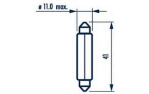 Лампа 24V 5W T10.5x43 SV8,5 L=41 - NARVA/17185