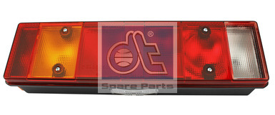Фонарь задний DAF 7-секционный левый прямоугольный (разъём) - DT Spare Parts/581196