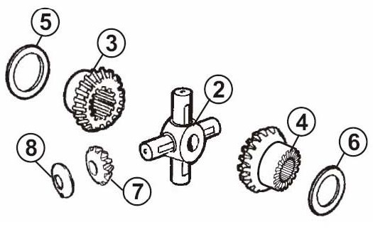 Р/к дифференциала SCANIA R780 (крест+шайбы+сателиты+шестер.) - MERITOR/ROR/MDK8002