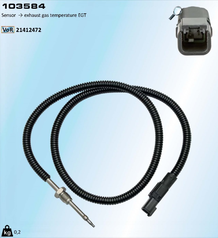 Датчик температуры отработанных газов VOLVO FH/FM4 - HD Parts/103584