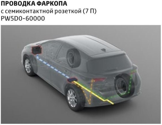 Проводка фаркопа Toyota LC200, с розеткой 7-pin - TOYOTA/PW5D060000
