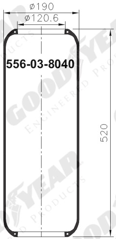 Пневморессора 896N SCANIA-3 bus - GOODYEAR/SPRINGRIDE/8040