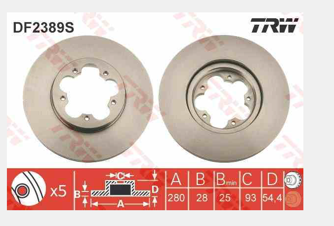 Диск тормозной FORD TRANSIT 2006=> передний - FORD/1503290