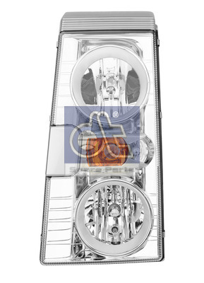 Фара RVI Magnum 02-> левая (косая) с коректором H7/H1 - HELLA/BEHR/1ER246046-511