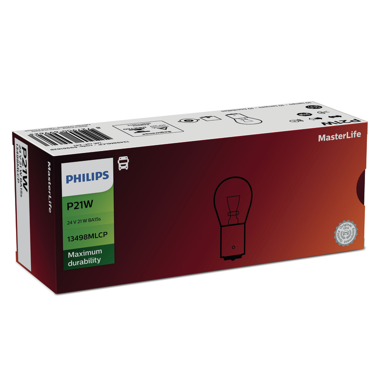 Лампа 24V P21W BA15s MasterLife - PHILIPS/13498MLCP