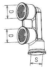 Фитинг F-образный М16х1,5/М16х1,5 внутр./P5 - RAUFOSS/6236845