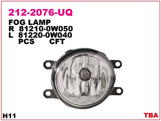 Фара противотуманная Toyota LC150 Prado после 2009г., правая - DEPO/212-2076R-UQ