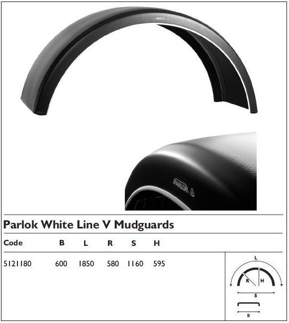 Крыло прицепа 600х1850 для сдвоенных колес - PARLOK/5121180