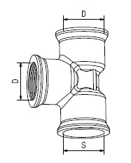 Тройник внутр. М12х1,5/М12х1,5/P5 - RAUFOSS/6236804
