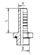 Штуцер М16х1,5 dвнут=11 мм, L=30мм - RAUFOSS/6237907