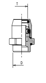 Соединитель 08/М12х1,5 нар. резьба - RAUFOSS/6237232