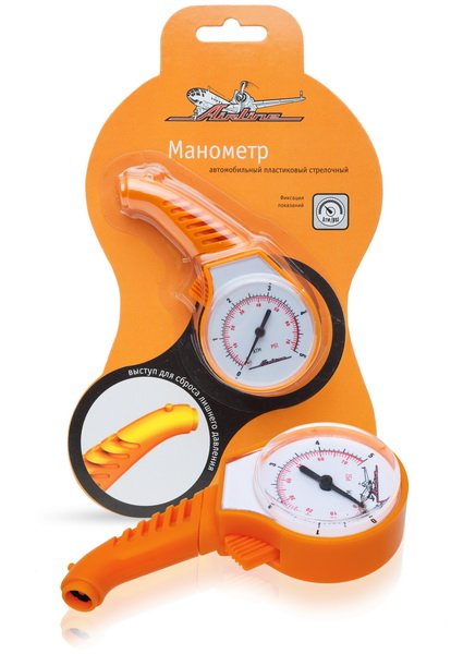Манометр стрелочный пластиковый 5 АТМ - AIRLINE/APRM05